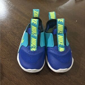 Nike Kids Blue and Green Shoes